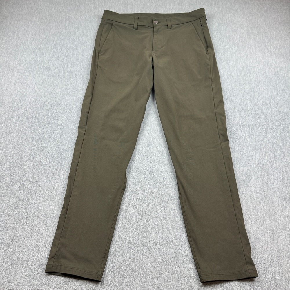 Lululemon Pants Men 31x28 Green Commission Slim Warpstreme Casual‎ Golf Stretch